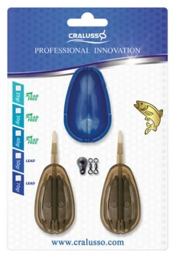 Cralusso set krmítok a formičky sensitive method basket 2+1 30 g