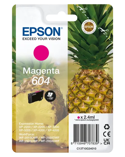 Epson 604 T10G340 C13T10G34010 purpurová (magenta) originálna cartridge