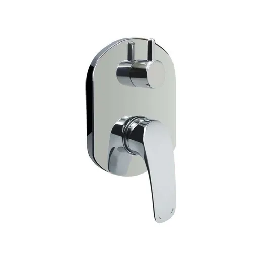 Mereo Sprchová podomietková batéria s prepínačom, Eve, Mbox, oválny kryt, chróm CBV60106B