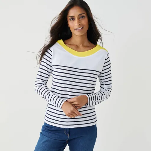 Pruhované tričko s dlhými rukávmi