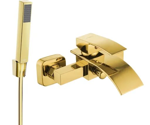 MEXEN/S - Aries R77 vaňová batéria s príslušenstvom, zlato 74483R77-50