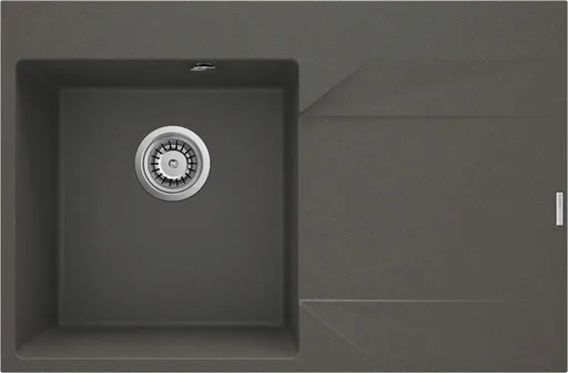 DEANTE DEANTE - Evora antracitový metalický granitový drez, 1-bowl s odkvapkávacou plochou - vpravo ZQJ_T11P