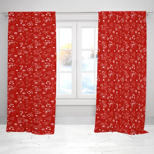Závesy Vianočná pohoda (Rozmer: 140x250, Materiál: Blackout)