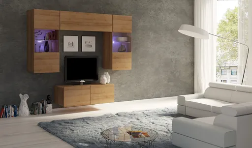 ArtGiB Obývacia stena CALABRINI X | dub zlatý