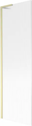 MEXEN/S - Next L vaňová zástena FIX 60 x 150, prúžky, zlatá kartáčovaná 895-060-000-03-09-55