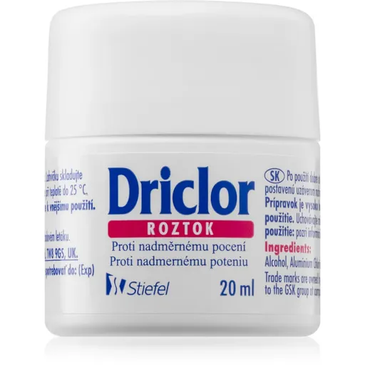 Driclor Solution antiperspirant roll-on proti nadmernému poteniu 20 ml