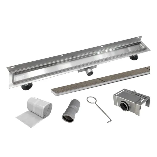 Mereo Odtokový sprchový žľab k stene  80 cm, vr. roštu TILE CZ182