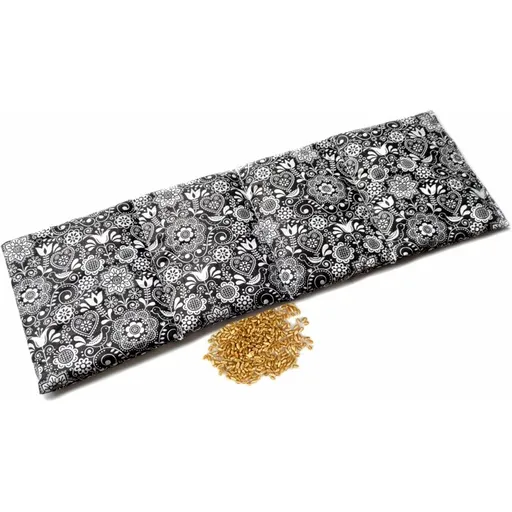 Bedrový nahrievací vankúšik s pšenicou, čiernobiela