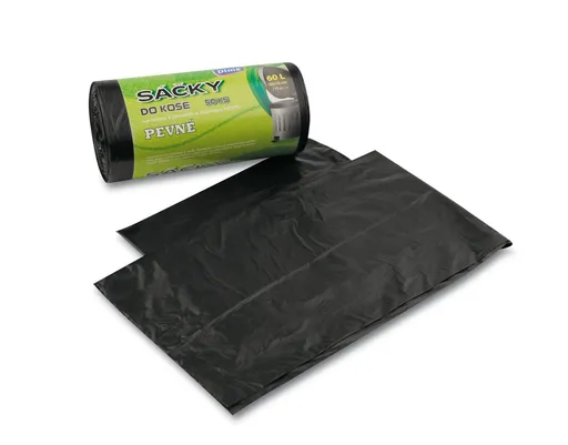 Vrecká na odpad HDPE 60x70cm 60L 10mic 50ks v rolke