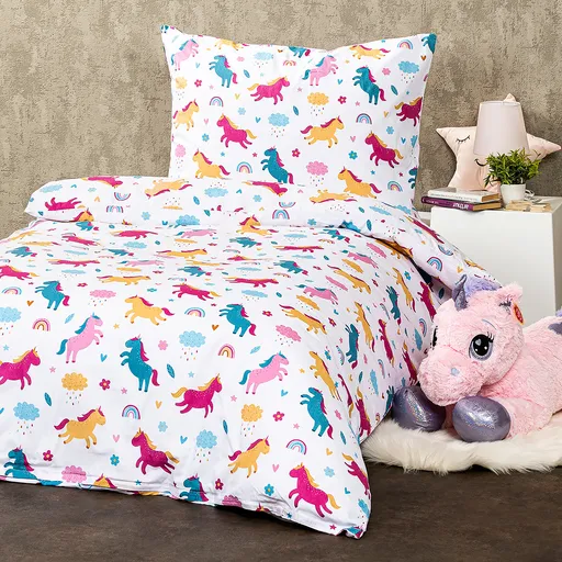 4Home Detské bavlnené obliečky Unicorn, 140 x 200 cm, 70 x 90 cm