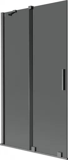 MEXEN/S - Velar dvojkrídlová posuvná vaňová zástena 100 x 150, grafit, grafit kartáčovaná 896-100-000-41-66
