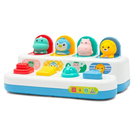 Baby Mix Interaktívna hračka - vyskakovacieokienka so zvieratkami Peekaboo, 25,2 x 11 x 13 cm