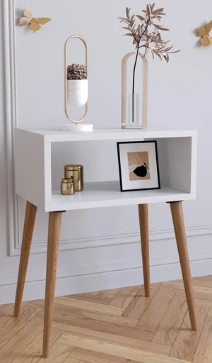 VCM Noční stolek Singol M, bílý