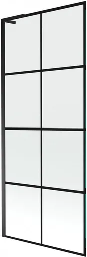 MEXEN/S - Next L vaňová zástena FIX 80 x 150, čierna vzor, čierna 895-080-000-03-77-70