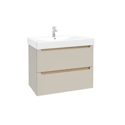 Kúpeľňová skrinka s umývadlom Naturel Stilla 80x60x45 cm kašmír mat STILLADK08057U3