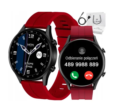 SMARTWATCH pánske G. Rossi SW019-3 black/red (sg014c) volania