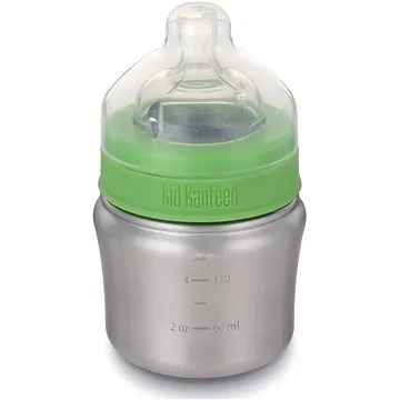 Klean Kanteen Baby Bottle w/Slow Flow Nipple brushed stainless 148 ml (763332035750)