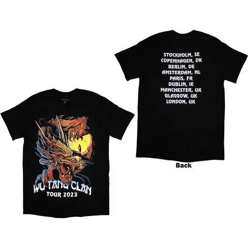 Wu-Tang Clan tričko Tour '23 Dragon Back Print Čierna S