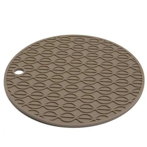 Florina Okrúhla silikónová podložka pod hrniec Anide, sivá