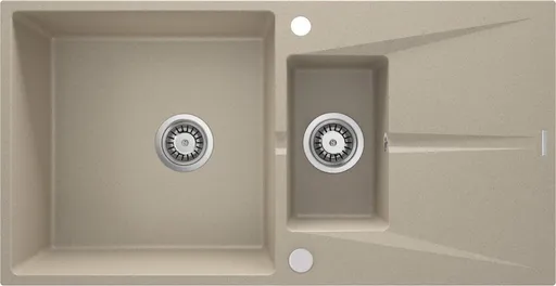 DEANTE DEANTE - Corio pieskový Granitový drez, 1,5-miska s odkvapkávačom ZRC_7513