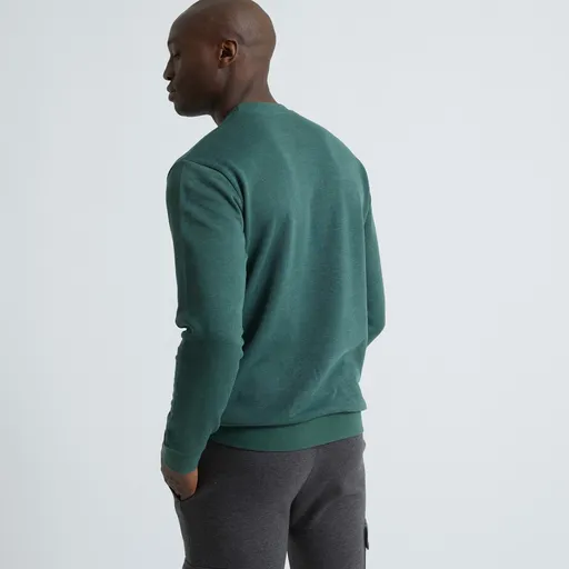 Mikina s okrúhlym výstrihom z česaného moltonu