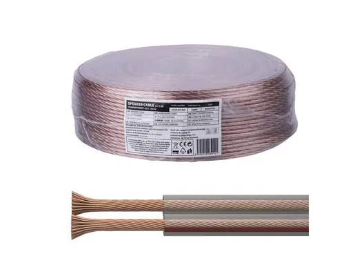 Dvojlinka ECO 2x2,5mm, priehľadná, 100m