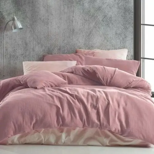 Kvalitex Mušelínové obliečky ružová, 140 x 200 cm, 70 x 90 cm, 140 x 200 cm, 70 x 90 cm