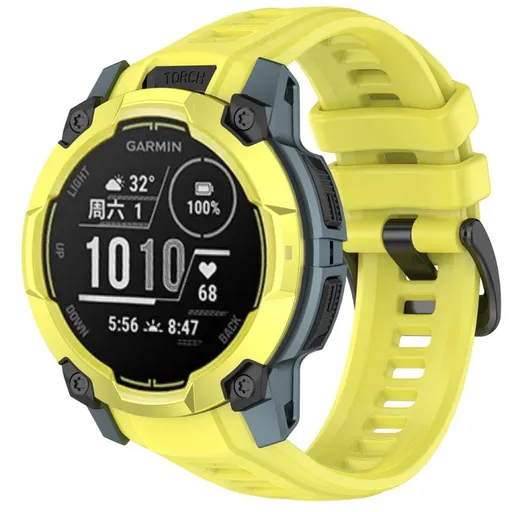 SILICONE Vymeniteľný remienok pre Garmin Instinct 3 45mm žltý