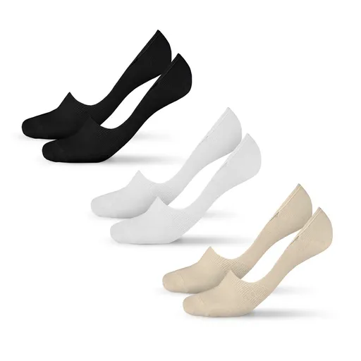 Bontis Sada 3 ks: Ponožky INVISO - Biela / čierna / béžová | 43-46