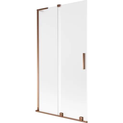 MEXEN/S - Velar L dvojkrídlová posuvná vaňová zástena 100 x 150, dekor, ružové zlato 896-100-003-31-60