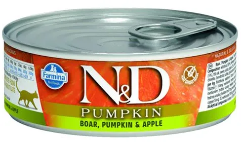 Farmina N&D cat PUMPKIN boar & apple konzerva pre dospelé mačky 70g