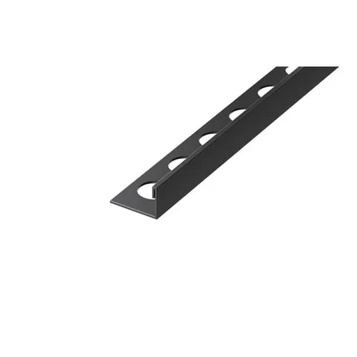 Lišta ukončovací "L" Eviso black mat, nerez komaxit, dĺžka 270 cm, výška hrany 10,5 mm, FILB0001