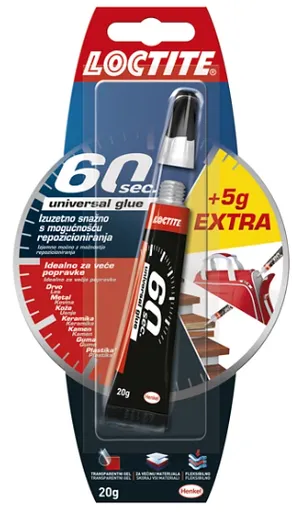 LOCTITE 60 SEKÚND - Extrémne rýchle univerzálne lepidlo 15 g