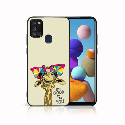 MY ART Ochranný obal pre Samsung Galaxy A21s GIRAFFE (180)