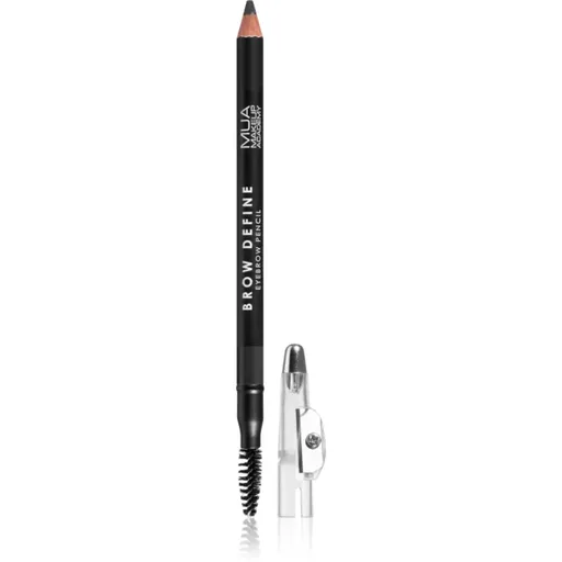 MUA Makeup Academy Brow Define dlhotrvajúca ceruzka na obočie s kefkou odtieň Grey 1,2 g