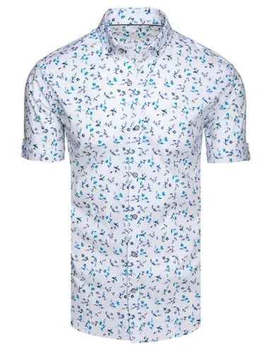 Pánska košeľa s krátkym rukávom biela Dstreet KX1039