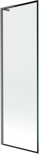 MEXEN/S - Next L vaňová zástena FIX 60 x 150, čierna vzor, grafit kartáčovaná 895-060-000-03-70-66