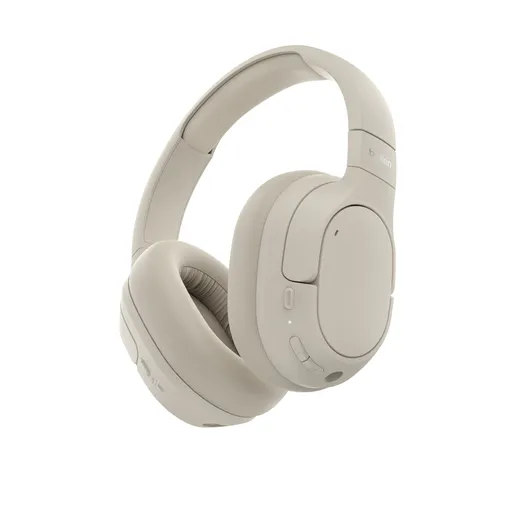 Belkin SOUNDFORM™ Isolate - Noise Cancelling Over-Ear Headphones - bezdrôtové slúchadlá, béžové