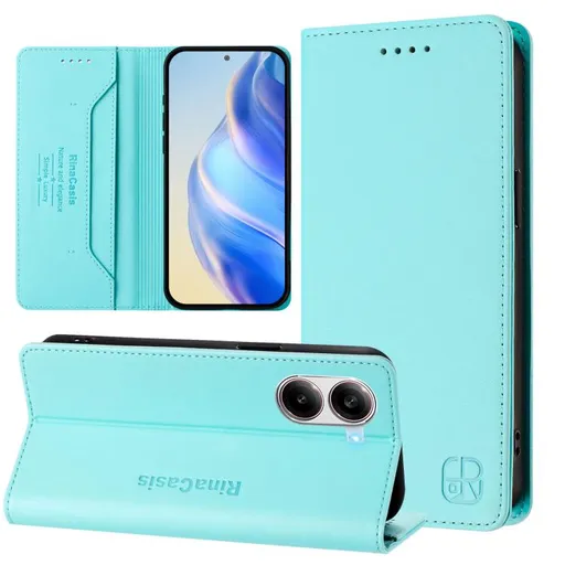 RINA Zaklápacie puzdro pre Xiaomi Poco X7 Pro tyrkysové