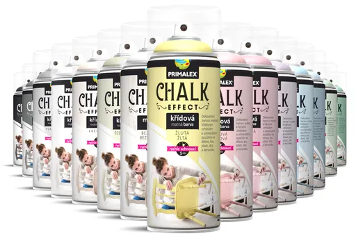 PRIMALEX CHALK - kriedová farba v spreji chalk - biela 400 ml