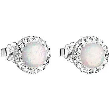 EVOLUTION GROUP 31217.1 & white s. opál dekorovaný kryštálmi Swarovski® (Ag 925/1000, 1 g) (8590962912319)