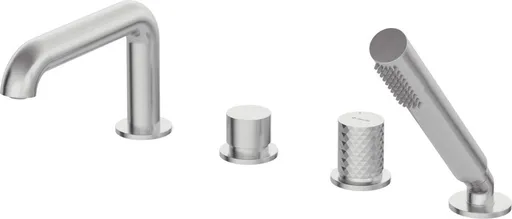 DEANTE - Silia Hexa vaňová batéria, nerez , 4-dielna, so sprchovacím setom BHS_F14M