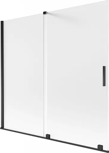 MEXEN/S - Velar dvojkrídlová posuvná vaňová zástena 170 x 150, dekor, čierna 896-170-000-31-70