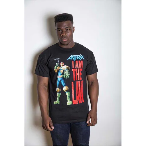 Anthrax tričko I am the Law Čierna S
