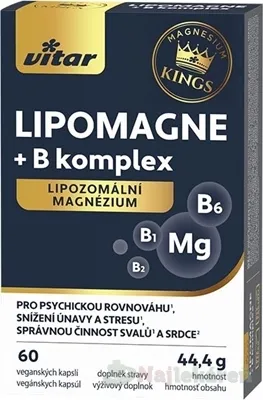 Vitar KINGS LIPOMAGNE + B komplex 60 kapsúl