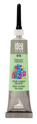 MAIMERI VETRO RILIEVO - Kontúra na sklo (515 - pewter grey, 20 ml)