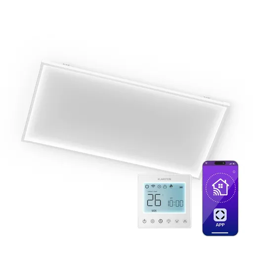 Klarstein Wondersky infračervený panel | 770 W | 4 - 8 m² | Minimalistický dizajn | 120 cm x 60 cm