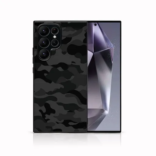 MY ART Ochranný kryt pre Samsung Galaxy S24 Ultra 5G BLACK CAMO (234)