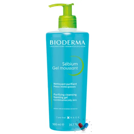 Bioderma Sébium Moussant čistaci gél s pumpou 500 ml