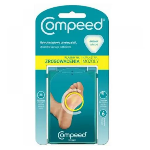 COMPEED náplasť mozoľ stredná 6 kusov